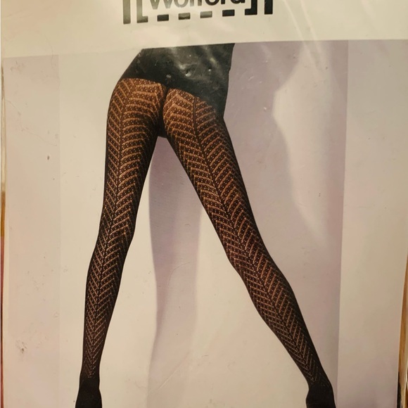 Wolford Mocca Patterned Tights - Picture 1 of 2